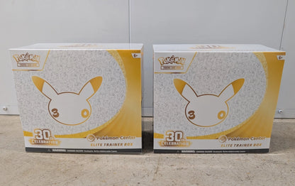 Pokemon Center Exclusive 30th Anniversary Celebration Elite Trainer Box ETB x2
