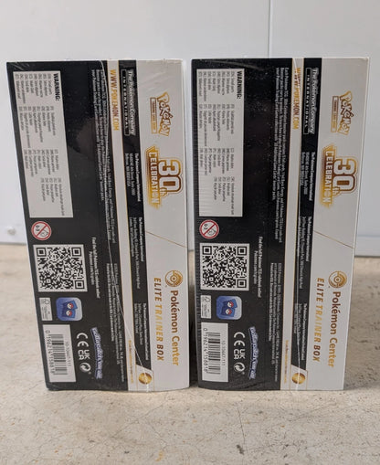 Pokemon Center Exclusive 30th Anniversary Celebration Elite Trainer Box ETB x2