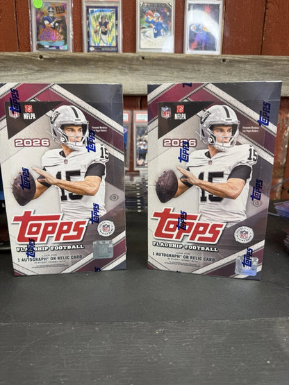 2026 TOPPS FLAGSHIP FOOTBALL HOBBY BOX - BRAND NEW (2) HOBBY BOXES TOTAL