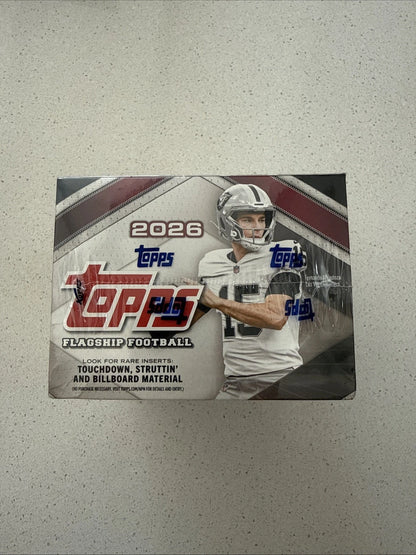 2026 Topps Flagship Football Jumbo Hobby Box Factory Sealed In Hand - READY TO SHIP